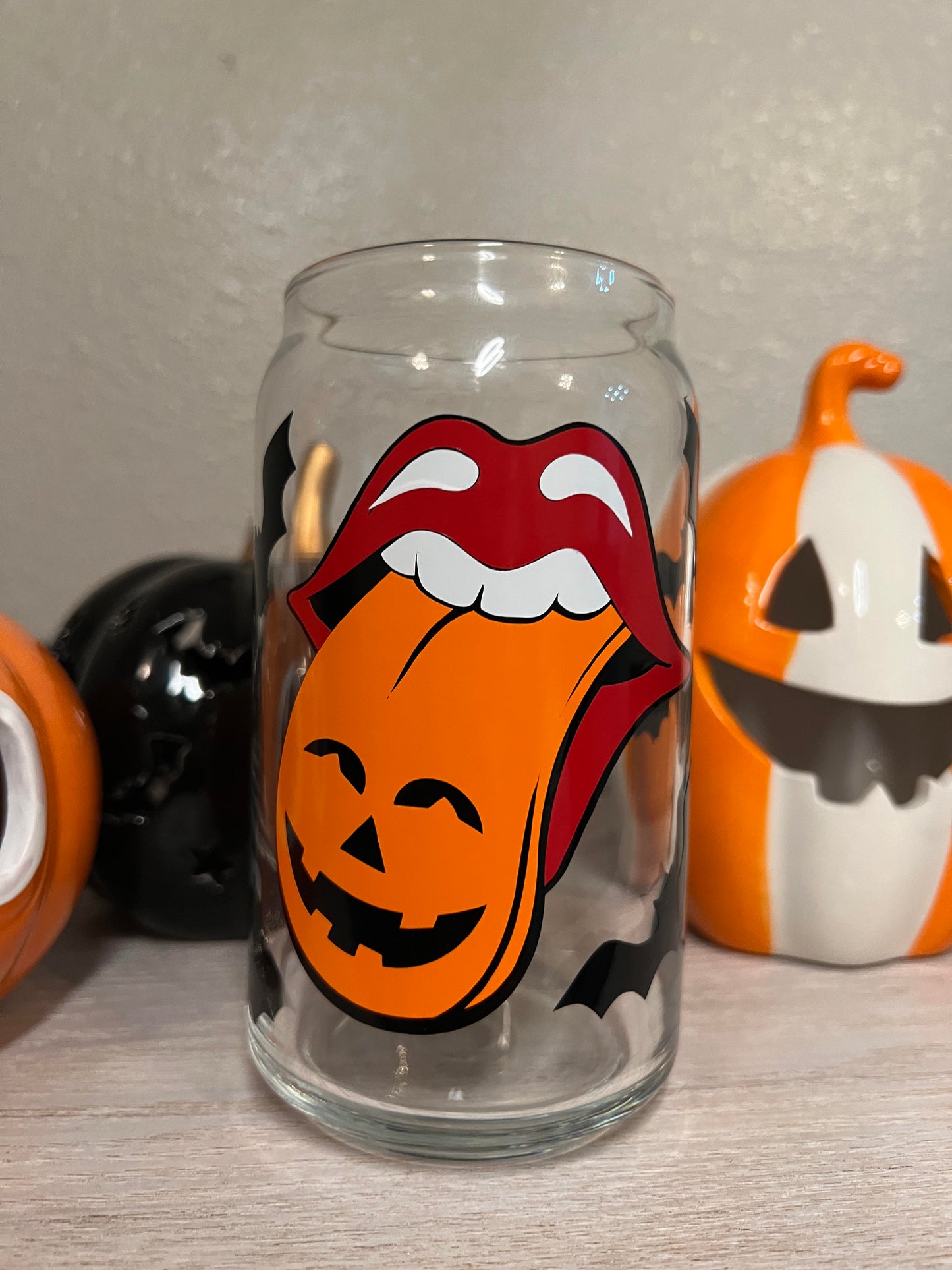 Rolling Stones Inspired Halloween Coffee Glass
