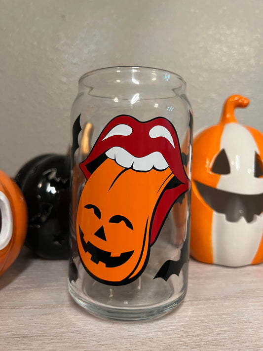 Rolling Stones Inspired Halloween Coffee Glass